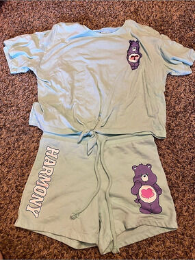 Care Bears matching set Graphic T-Shirt & Shorts Green